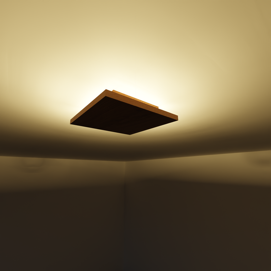 Plafonnier Geissweg carré lumière indirecte 30 cm