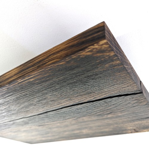 Plafonnier chêne massif shou sugi ban lumière indirecte 45 cm