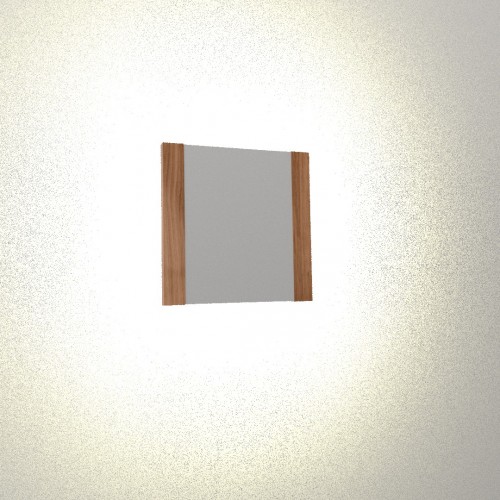 Applique carré blanc et bois lumière indirecte