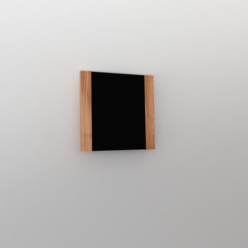 Applique carré noir & bois lumière indirecte
