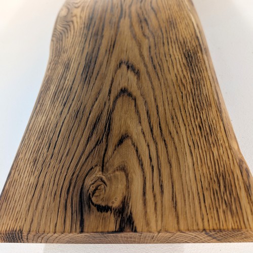 Plafonnier chêne massif lumière indirecte 80 cm