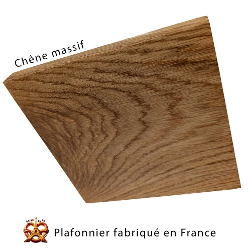 Plafonnier dcl indirect chêne massif 20 cm