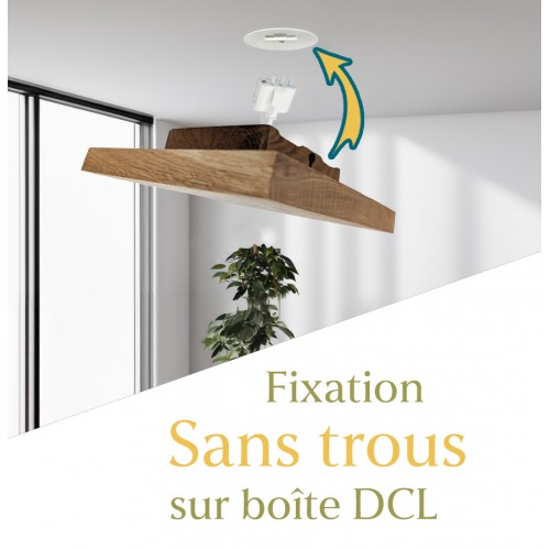 Plafonnier dcl indirect chêne massif 20 cm