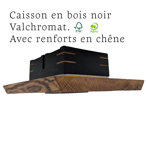 Petit plafonnier chêne naturel 1 spot