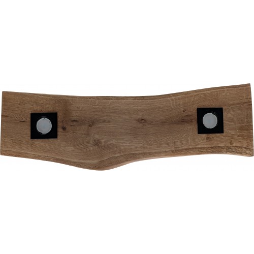 Plafonnier bois naturel spots et lumière indirecte