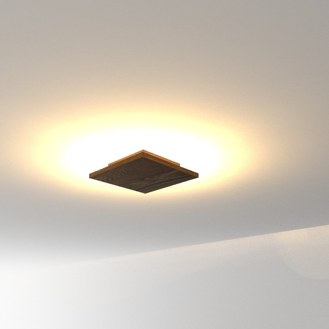 Plafonnier Geissweg carré lumière indirecte 30 cm