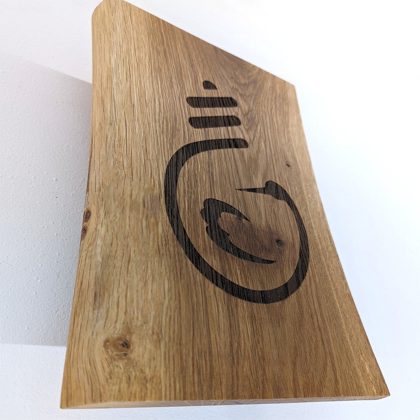Applique murale chêne naturel personnalisée 30 cm