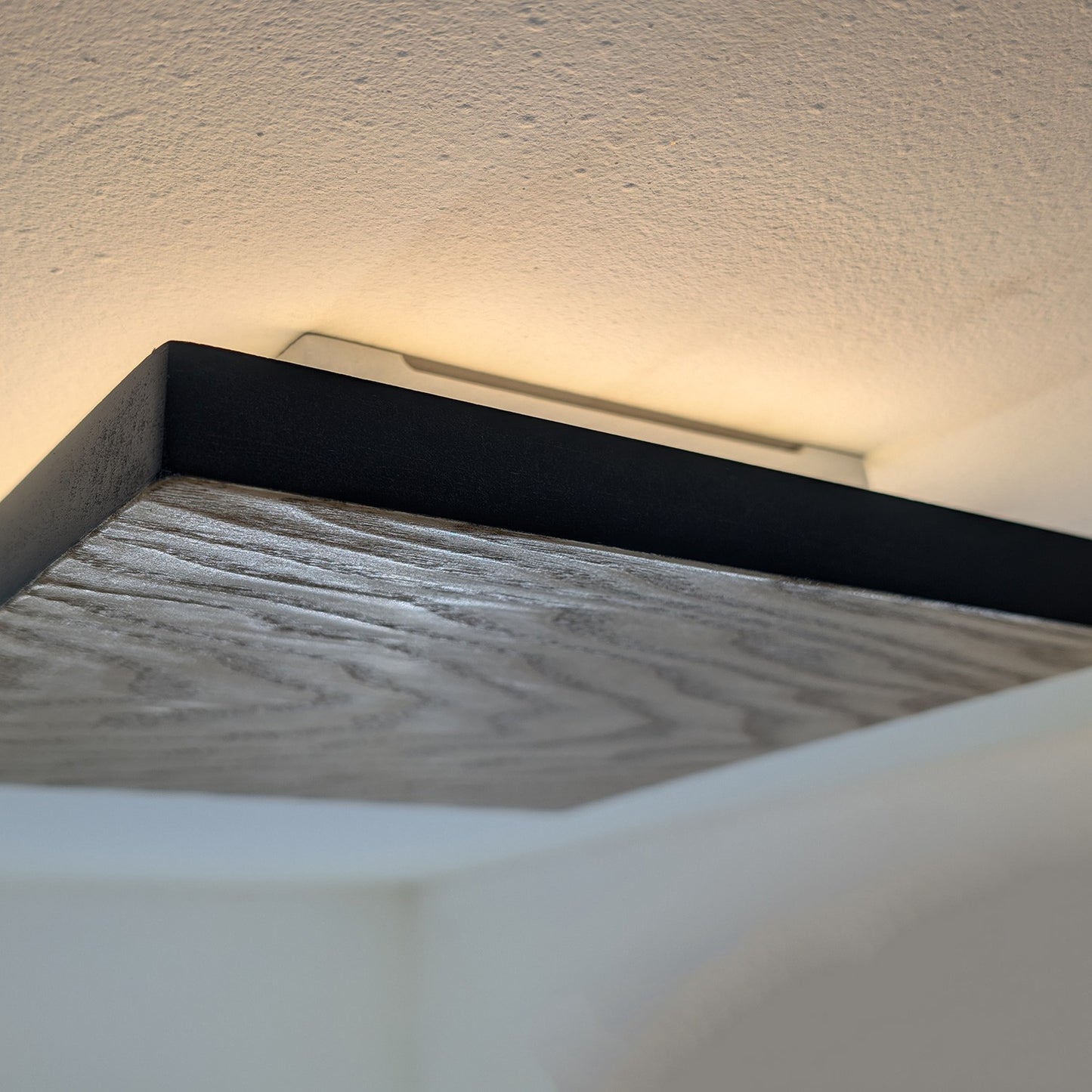 Luminaire rétroéclairé carré frêne pommelé 22 cm