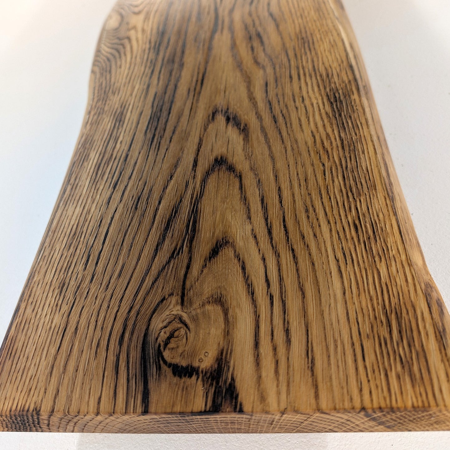 Plafonnier chêne massif lumière indirecte 80 cm