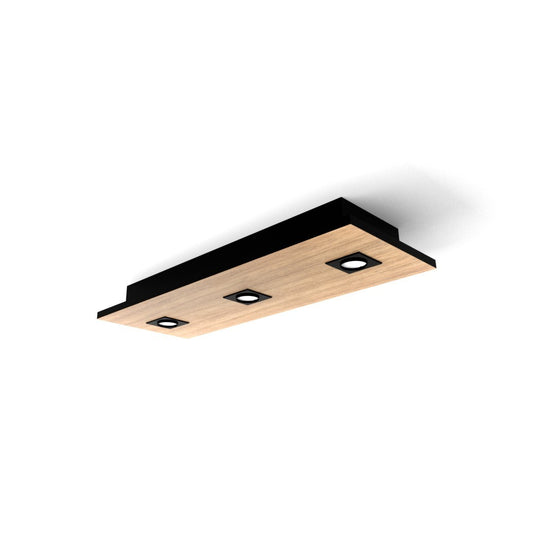 Plafonnier Wàssle 3 spots et lumière indirecte