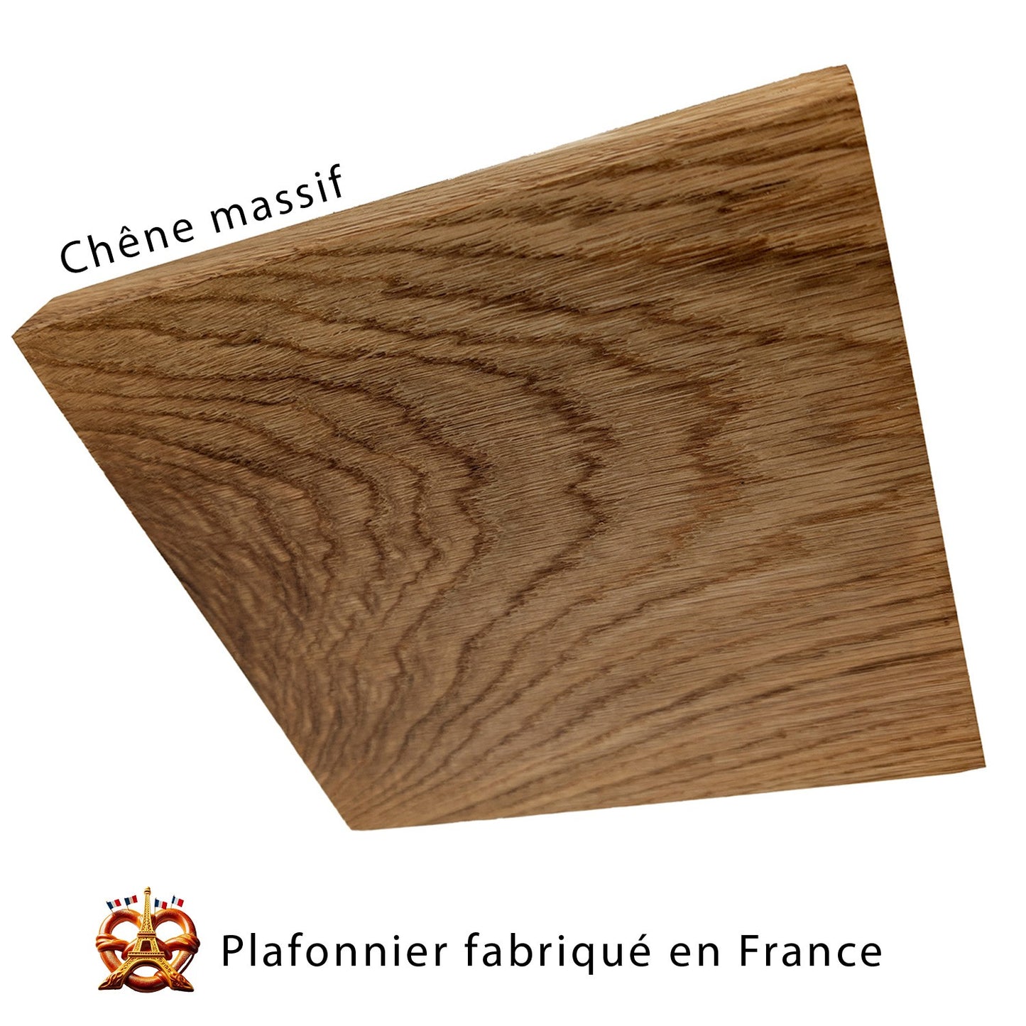 Plafonnier DCL indirect chêne massif 20 cm