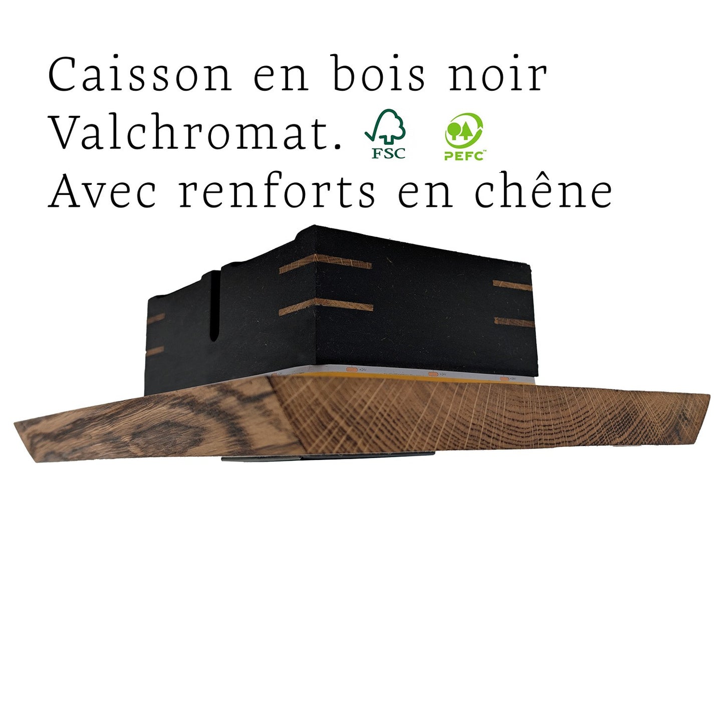 Petit plafonnier chêne naturel 1 spot