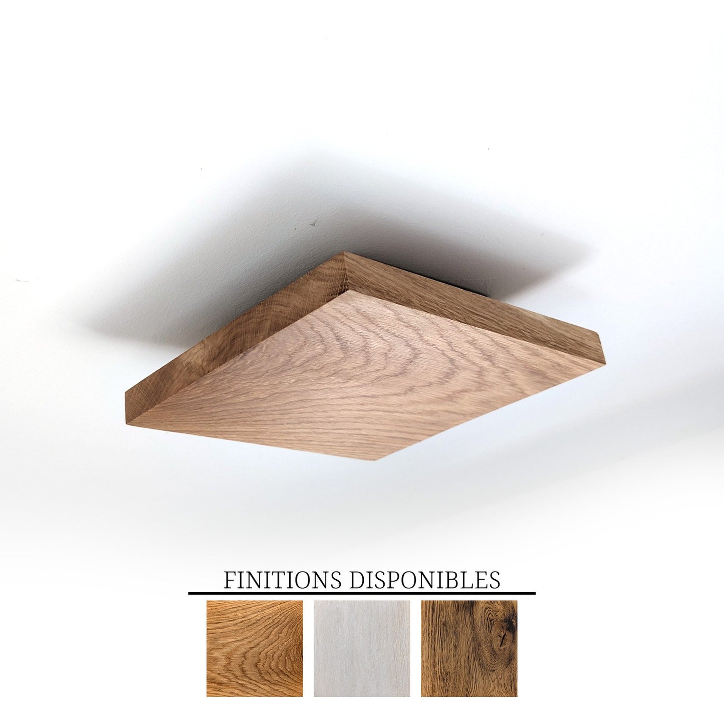 Plafonnier DCL indirect chêne massif 20 cm