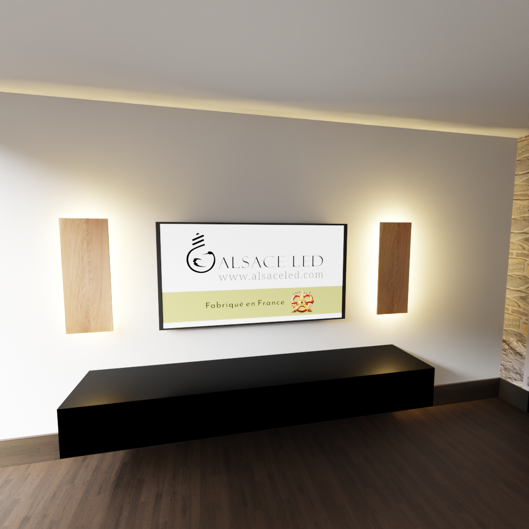 Applique rectangulaire Geissweg éclairage indirect