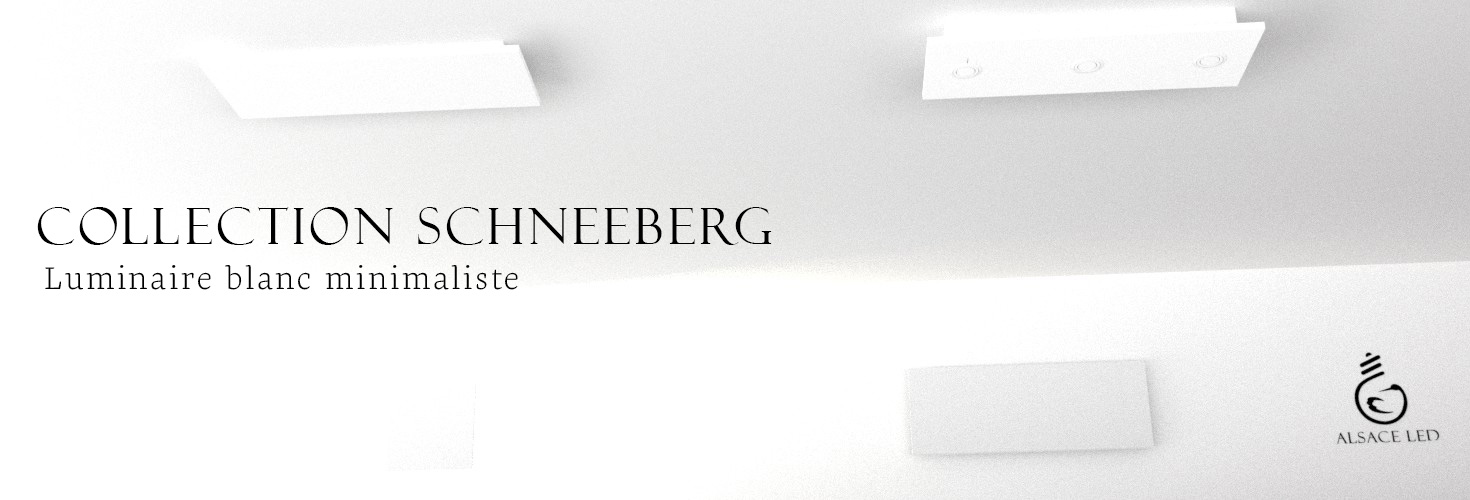 Collection Schneeberg, luminaires blancs minimalistes