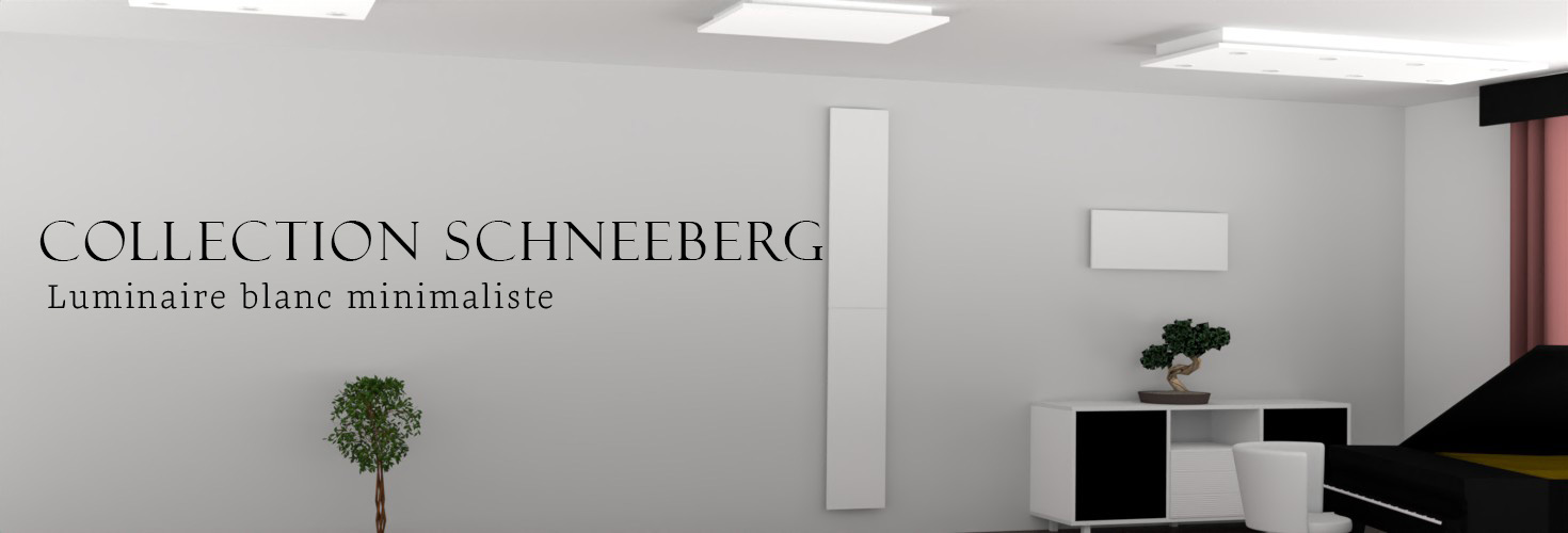 Collection Schneeberg, luminaires blancs minimalistes